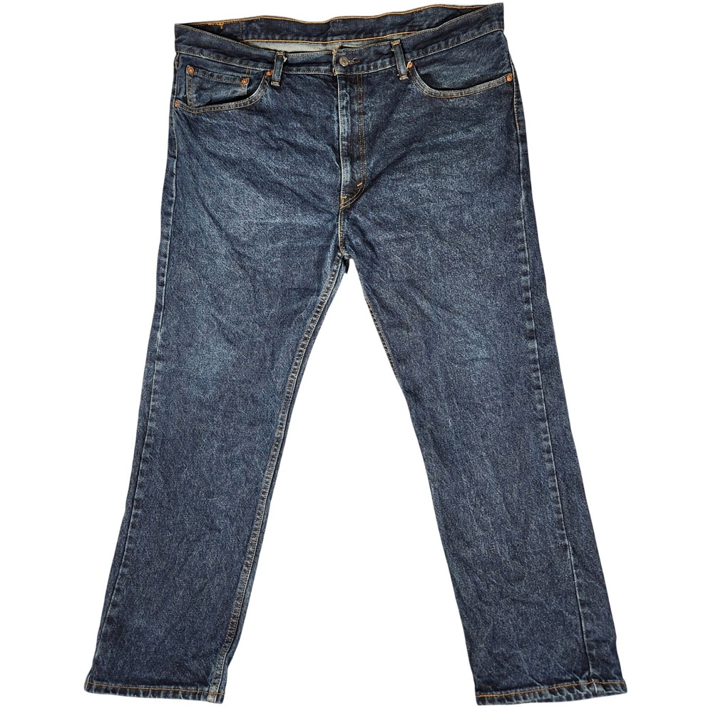 Levi's 505 Regular Fit Jeans Mens 40x30 Dark Wash Blue Excellent Straight Leg